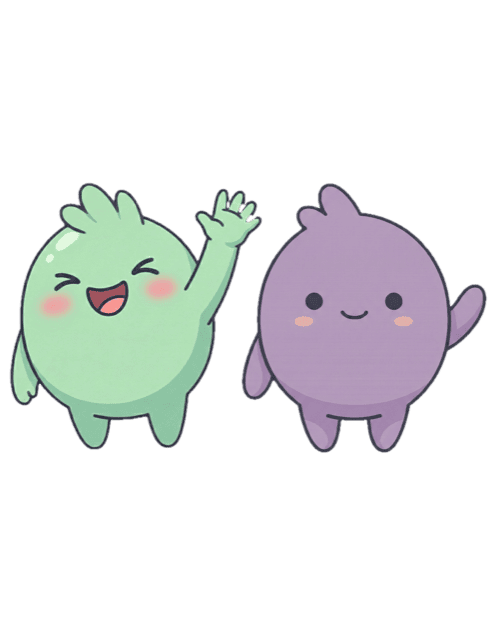 Dot and Max waving together